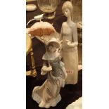 Two Lladro lady figurines