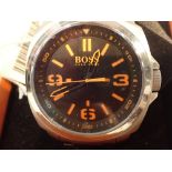 Boxed new old stock Hugo Boss gents wristwatch on a steel bracelet CONDITION REPORT: