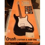 Orange Crush electric guitar package with 10w Orange amp Crush guitar stand and leads