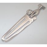 Silver cat bookmark L: 5 cm