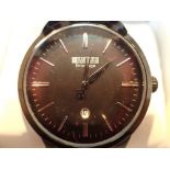 Boxed new old stock Barkers of Kensington black face dial gents wristwatch