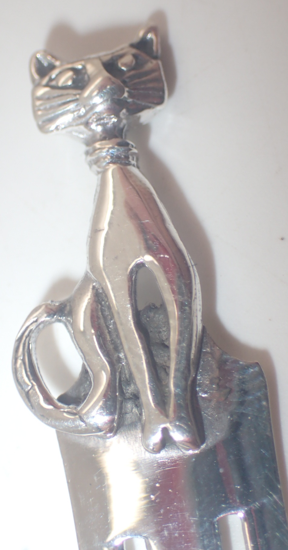 Silver cat bookmark L: 5 cm - Image 2 of 3