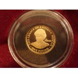 Princess Diana pure gold 2007 Alderney £1 proof coin with CoA and box