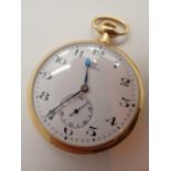 18ct gold crown wind Omega pocket watch CONDITION REPORT: This item is working at