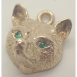 9ct yellow gold fox pendant 1.9g L: 1.