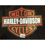 Cast iron Harley Davidson sign L: 30 cm