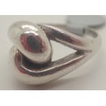 925 silver knot ring size P