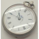 Hallmarked silver fob watch CONDITION REPORT: This item is working at lotting up.