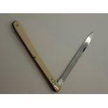 French fruit sampling folding knife with ivorine handle L: 12 cm