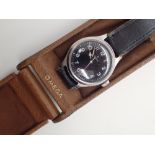 Omega RAF issue stainless steel gents wristwatch rear marked Air Ministry A M air crew issue 6B/159