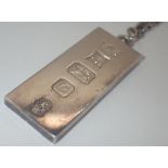 925 silver solid 28g ingot 1977 on 925 silver chain