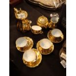 Bavarian gold ceramic tea set