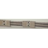 925 silver cable effect solid bracelet