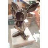 Car mascot of a comical rabbit H: 10 cm