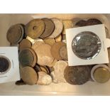 Box of mixed world coins