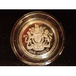 Royal Mint silver proof one pound coin