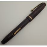 Dinkie 550 Conway Stewart lever fill fountain pen with 14ct gold nib and marbled finish ink sac