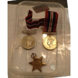 Two WWII War medals and a WWII 1939-45 star