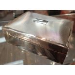 Silver hallmarked box with vacant cartouche hallmarked Birmingham 1966