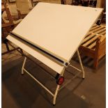 Large Essex Equipment drawing board with stand