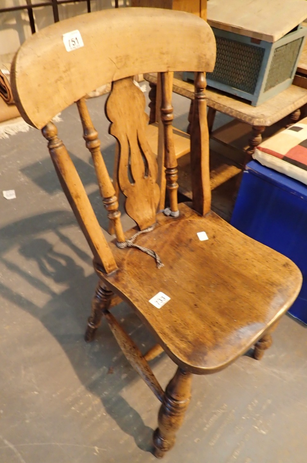 Vintage elm seated kitchen chair
