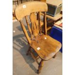 Vintage elm seated kitchen chair