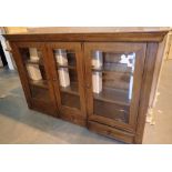 Large glazed top display unit with three glazed doors glass shelves above three drawers 170 x 110