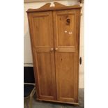 Pine two door wardrobe