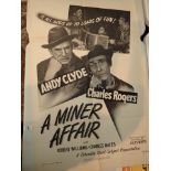 Original paper film poster A Minor Affair starring Andy Clyde and Charles Rogers 1945 103 x 68 cm