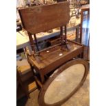 Small dropleaf table tea trolley and mirror