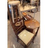 Mixed furniture including tables chairs and smokers stand