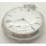 Hallmarked silver key wind pocket watch