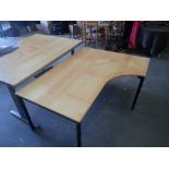 Two large L shaped IKEA office desks