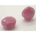 Two loose natural rubies both over 1.00c
