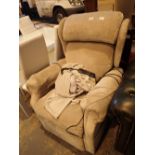 Electric upholstered riser recliner armc
