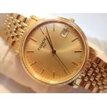 Gents gold tone Tissot wristwatch with d