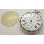 Hallmarked silver key wind fusee pocket