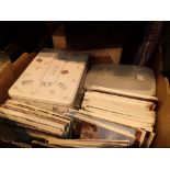 Two boxed of several hundred modern postcards mostly mint unused