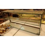 Large single shelf glass display cabinet 120 x 25 x 45