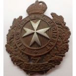 Kings Own Malta Regiment cap badge