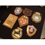 Collection of coats and arms from the forces etc