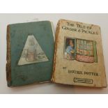 Beatrix Potter Tale of Ginger and Pickles inscribed Marion 1937 also Beatrix Potter The Tailor of