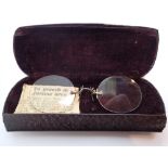 Pair of pince nez glasses