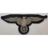 Black and Silver coloured Nazi cloth badge