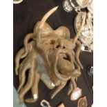 Large wall mounted grotesque theatre prop H: 80 cm