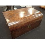 Burr walnut box 28 x 48 x 16 cm H