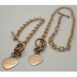 9ct gold bracelet and necklace set 20.