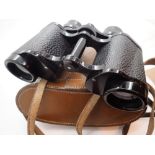 Leather cased Zeiss 8 x 30 binoculars