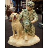 Peggy Davis limited edition soldier and dog figurine Together We Serve 81/500 H: 20 cm