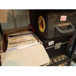 Five boxes of mixed single records